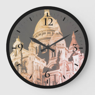 Relógio Grande Vintage França Paris Sacre Coeur Basilica Mouse Pa