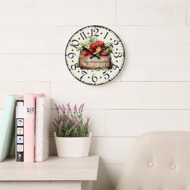 Relógio Grande Vintage Fruit Wall Clock (Sala de leitura)