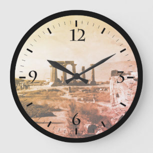 Relógio Grande Vintage Grécia Antiga Corinto Apollo templo