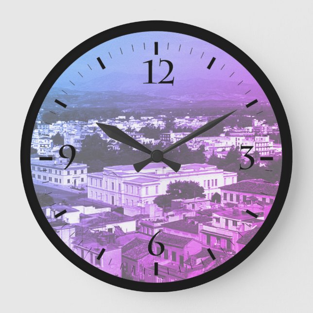 Relógio Grande Vintage Grécia Nafplion City Watch (Frente)