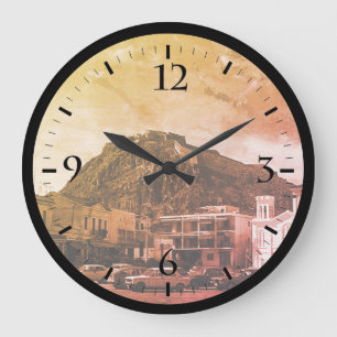 Relógio Grande Vintage Grécia Nafplion Venetian Castle Watch
