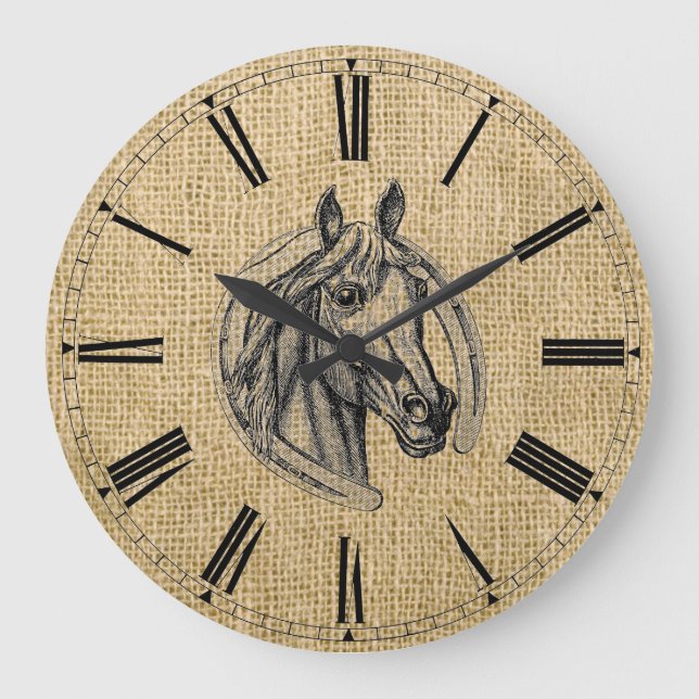 Relógio Grande Vintage Horse Cameo (Frente)