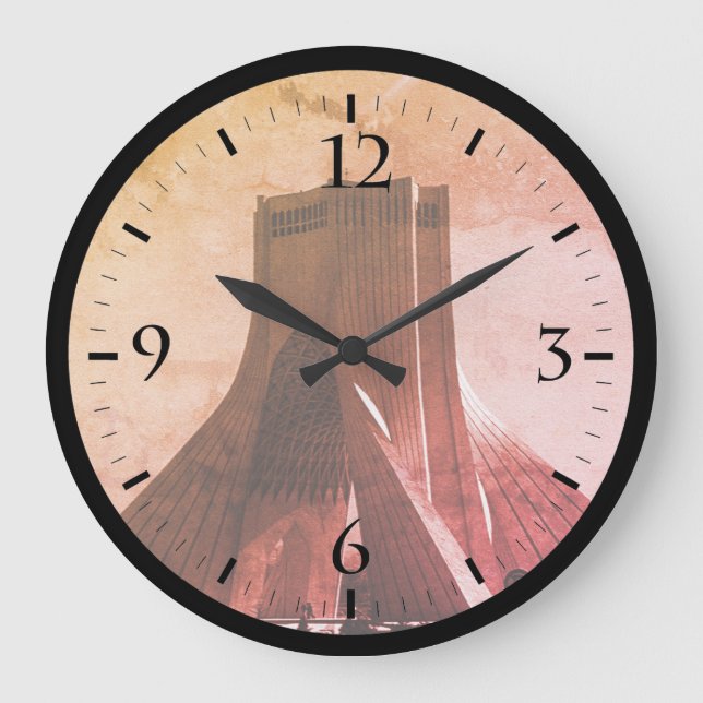 Relógio Grande Vintage Iran Tehran Azadi Square Watch (Frente)