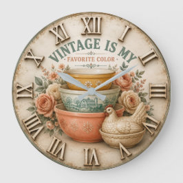 Relógio Grande Vintage Is My Favorite Color Farmhouse Mixing Bowl