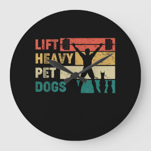Relógio Grande Vintage Levanta Cães Pet Pesados Malhação Engra