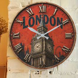 Relógio Grande Vintage London Big Ben Classic British