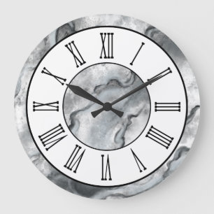 Relógio Grande Vintage Marble Pattern Wall Clock