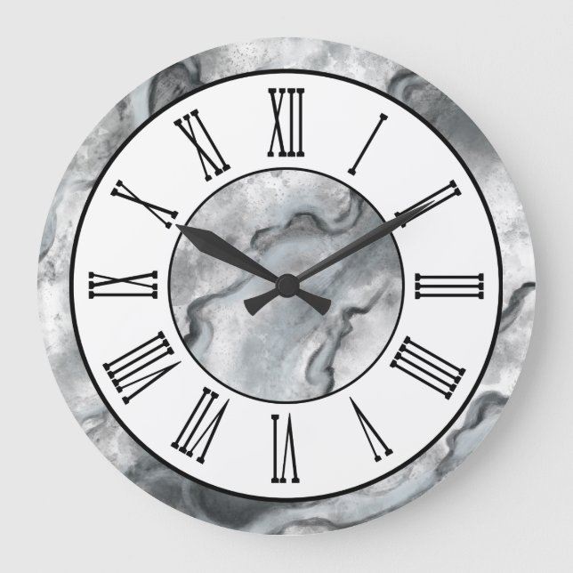 Relógio Grande Vintage Marble Pattern Wall Clock (Frente)