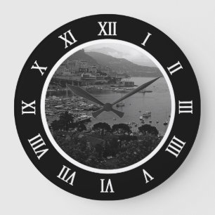 Relógio Grande Vintage Mônaco Principado Do Porto Rótulo De Vinho