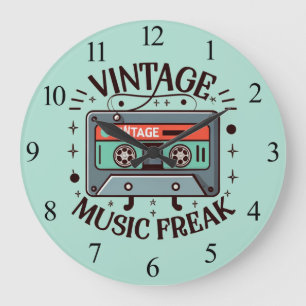 Relógio Grande Vintage Music Freak