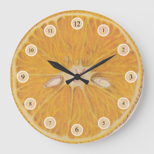 Relógio Grande Vintage Orange Wall Clock (Frente)