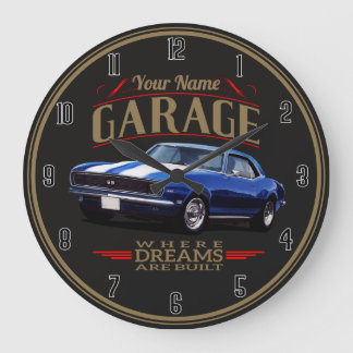 Relógio Grande Vintage Personalizado Musculatura Garagem Grande R