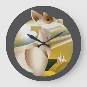 Relógio Grande Vintage Podenco Art Deco