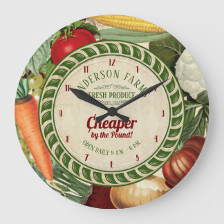 Relógio Grande Vintage produz cozinha personalizada fazenda