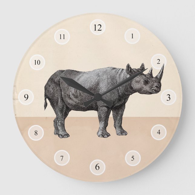 Relógio Grande Vintage Rhino Clock (Frente)