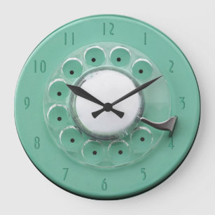 Relógio Grande Vintage Rotary Dial Novelty Wall Clock