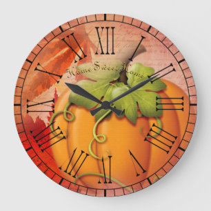 Relógio Grande Vintage Rustic Home Sweet Home Country outono