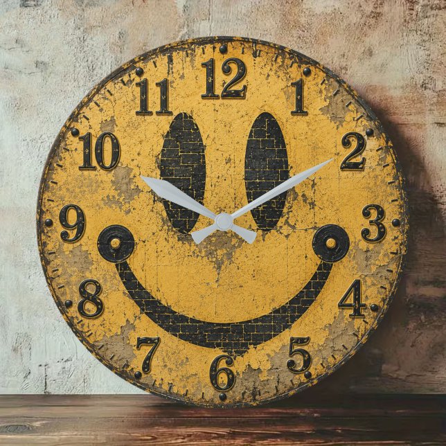 Relógio Grande Vintage Smiley Face (Criador carregado)