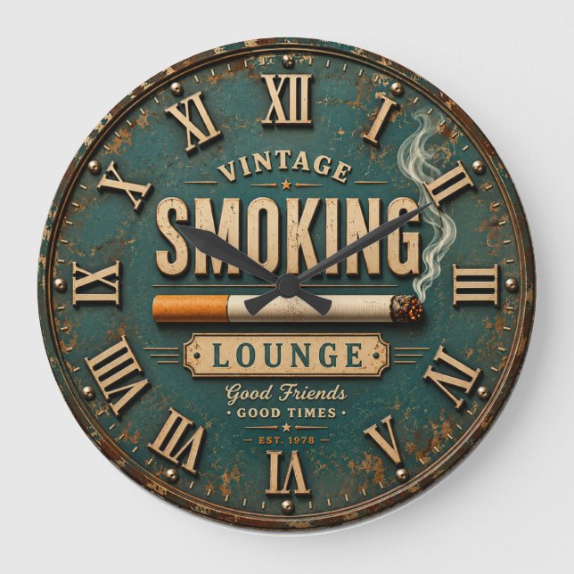 Relógio Grande Vintage Smoking Lounge (Frente)