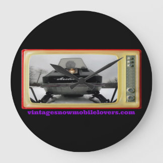 Relógio Grande Vintage Snowmobile Lovers 1972 Arctic Cat Clock
