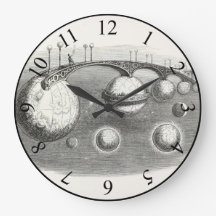 Vintage Solar System Black and White Surreal