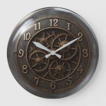 Vintage Steampunk Gear Wall Clock