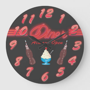 Relógio Grande Vintage todo o comensal americano