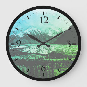 Relógio Grande Vintage USA Alaska Matanuska glaciar Watch