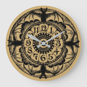 Relógio Grande Vintage Victorian Era Gothic Bat