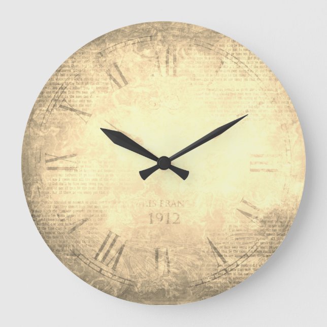 Relógio Grande Vintage victorian Roman numeral (Frente)