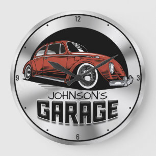 Relógio Grande Vintage, Vintage, VDub Car Garage, com resfriament