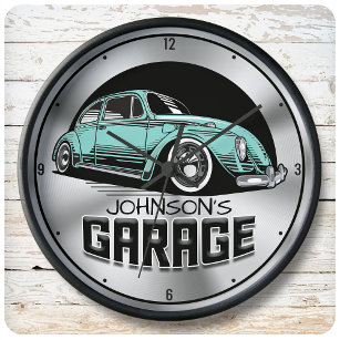 Relógio Grande Vintage, Vintage, VDub Car Garage, com resfriament