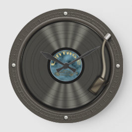 Relógio Grande Vintage Vinyl Record Wall Clock