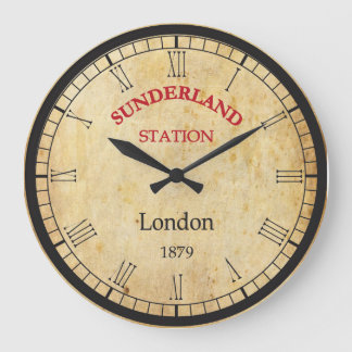 Relógio Grande Vintage wall clock Sunderland Station 1879