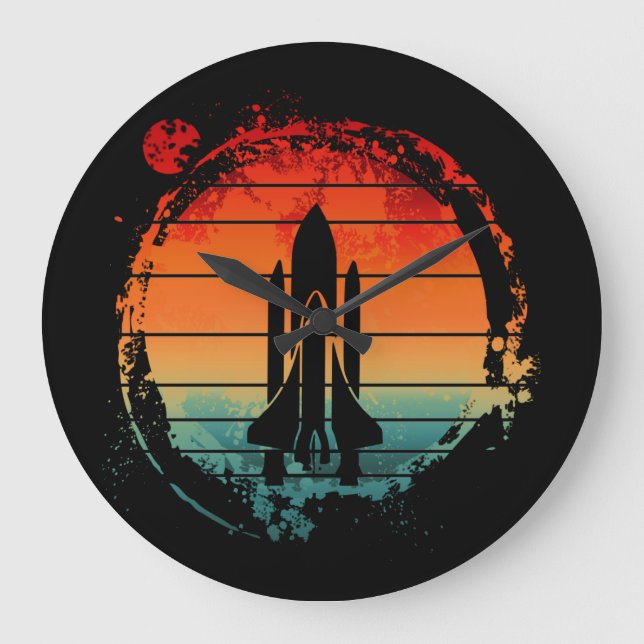 RELÓGIO GRANDE VINTAGEM DE ENCHIMENTO ESPACIAL (Frente)