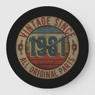 RELÓGIO GRANDE VINTAGEM DESDE 1981, TODAS AS PARTES ORIGINAIS.