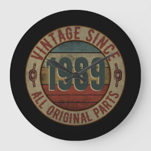 RELÓGIO GRANDE VINTAGEM DESDE 1989, TODAS AS PARTES ORIGINAIS.