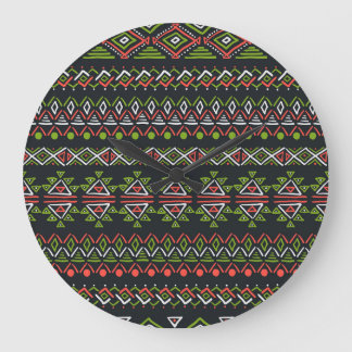 Relógio Grande Vintagem geométrica: conjunto de padrões sem costu