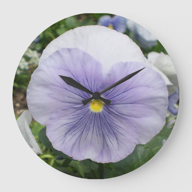 Relógio Grande Violets~ Wall Clock (Frente)