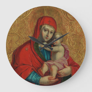 Relógio Grande Virgem Maria e Menino Jesus por Jan Rombauer