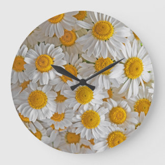 Relógio Grande Visitas Brancas: Belo Fundo Floral