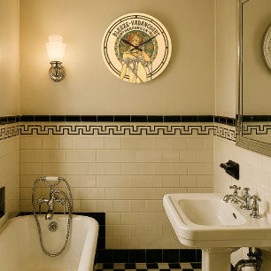 Relógio Grande Vitoriano Era Art Nouveau Francês Perfume Ad