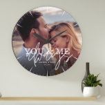 Relógio Grande Você e eu sempre Casal amor<br><div class="desc">Relógio de parede personalizado</div>
