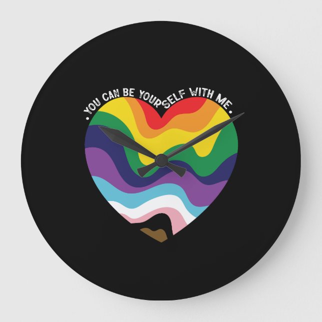 Relógio Grande Você Pode Ser Você Mesmo Comigo LGBT Transgênero G (Frente)