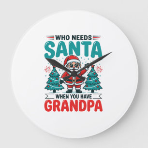 Relógio Grande Vovô Natal Família Natal
