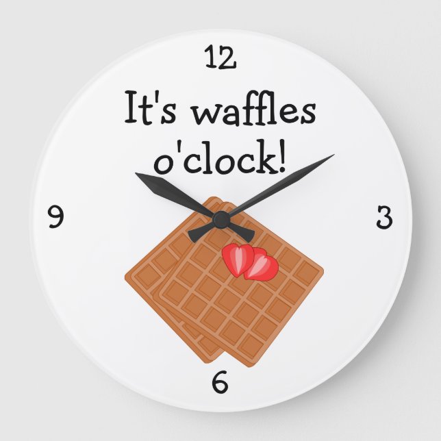 Relógio Grande Waffles O'Clock fun food graphic (Frente)