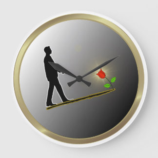 Relógio Grande Walking Towards Hope Minimalist Silhouette