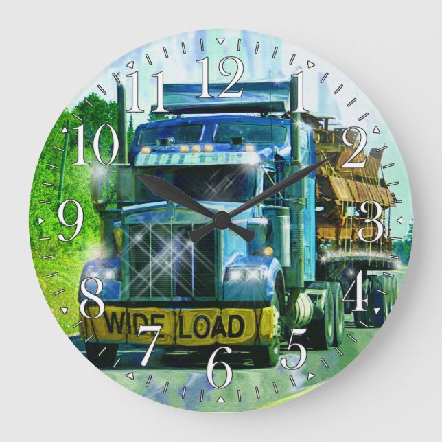 Relógio Grande Wall Clock do Caminhão do Caminhão de Transporte d (Frente)