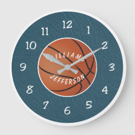 Relógio Grande Wall Clock for Basketball Fan personalize