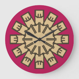 Relógio Grande Wall Clock, um elegante design clássico multicolor